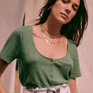 Nwt! Sezane Milo-Tshirt lime green